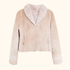 John Rocha Suede Pink Faux Fur Jacket - Size 12 John Rocha