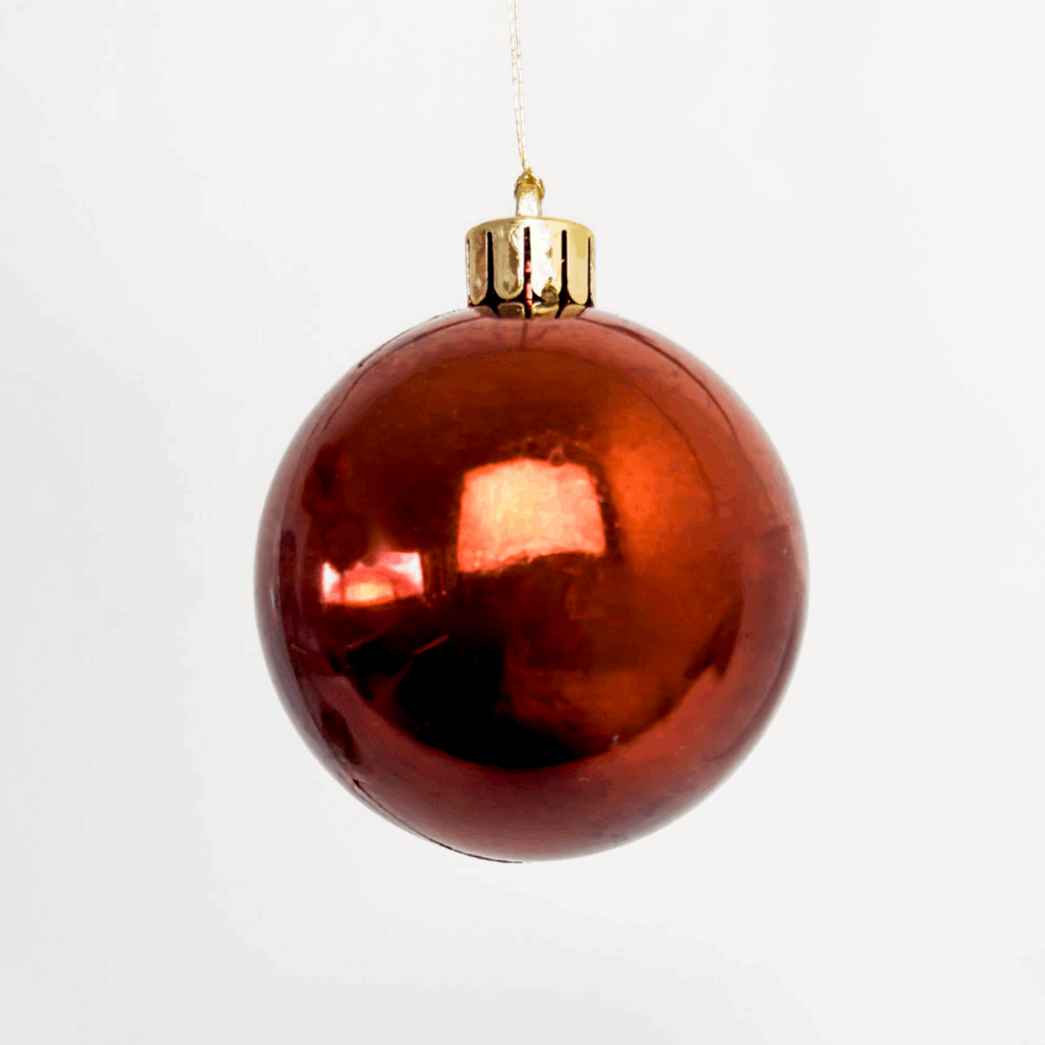 Brown and Orange Shatterproof Baubles Mixed Set of 9 Sunshine Thrift