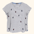 Laura Ashley Striped Embroidered Dog T-Shirt - Size 16 Laura Ashley