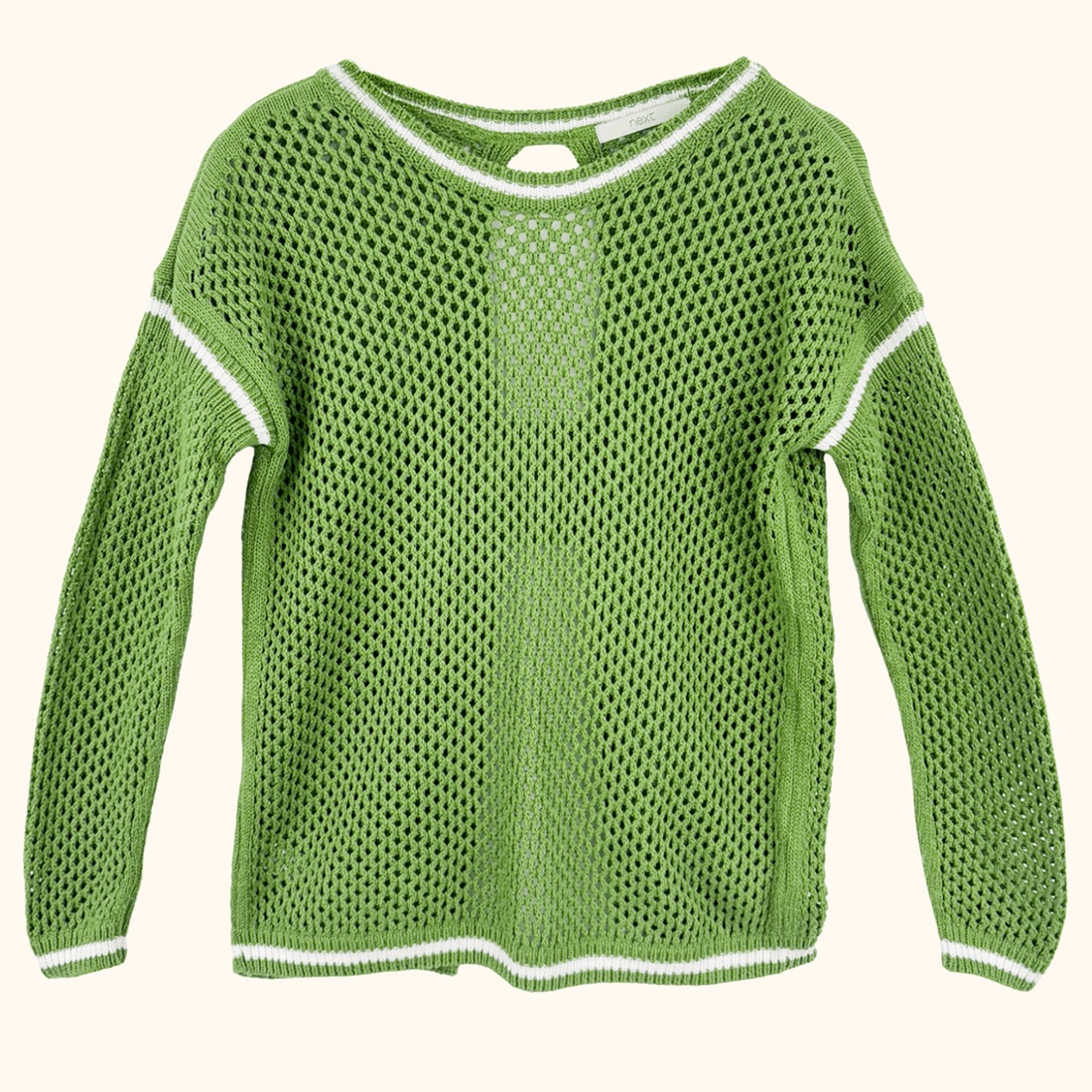 Next Green Open Back Knitted Jumper - Size XS Next