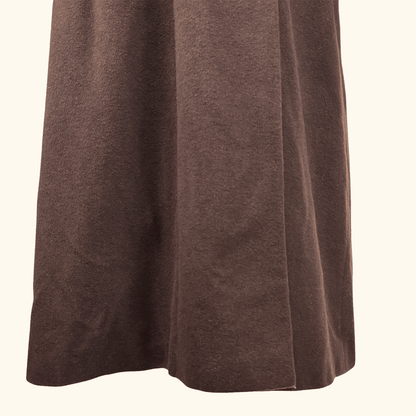 Marks and Spencer St Michael Faux Fur Collar Long Brown Coat - Size 10 St Michael