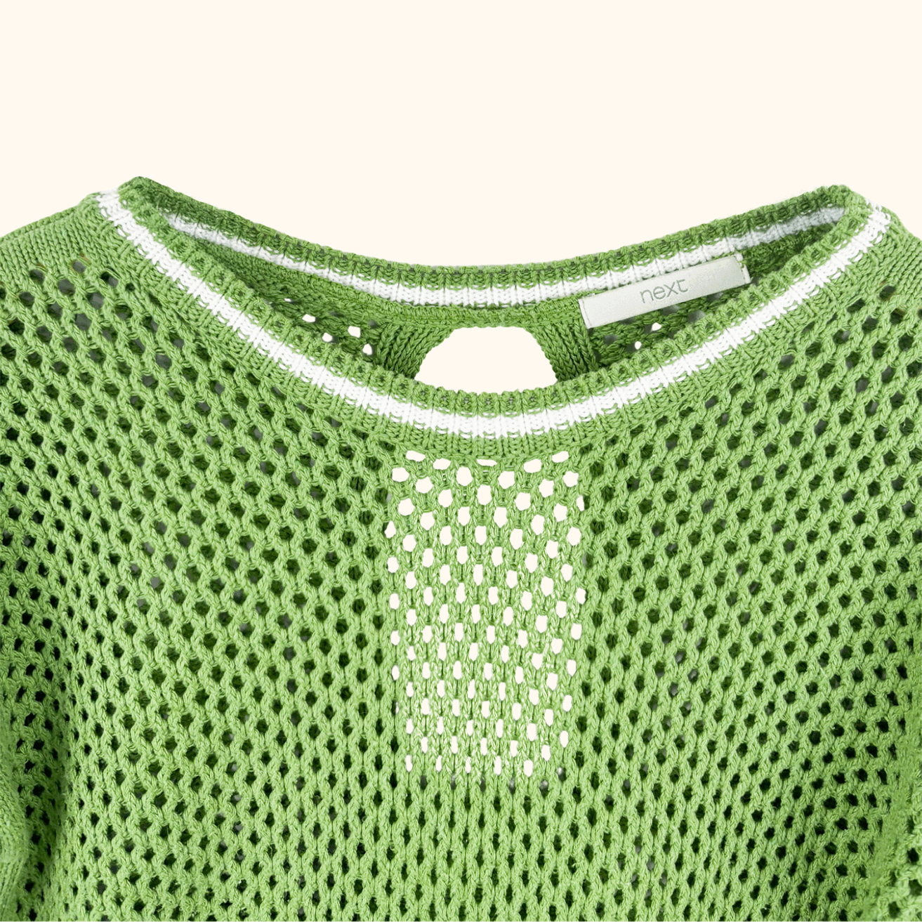 Next Green Open Back Knitted Jumper - Size XS Next