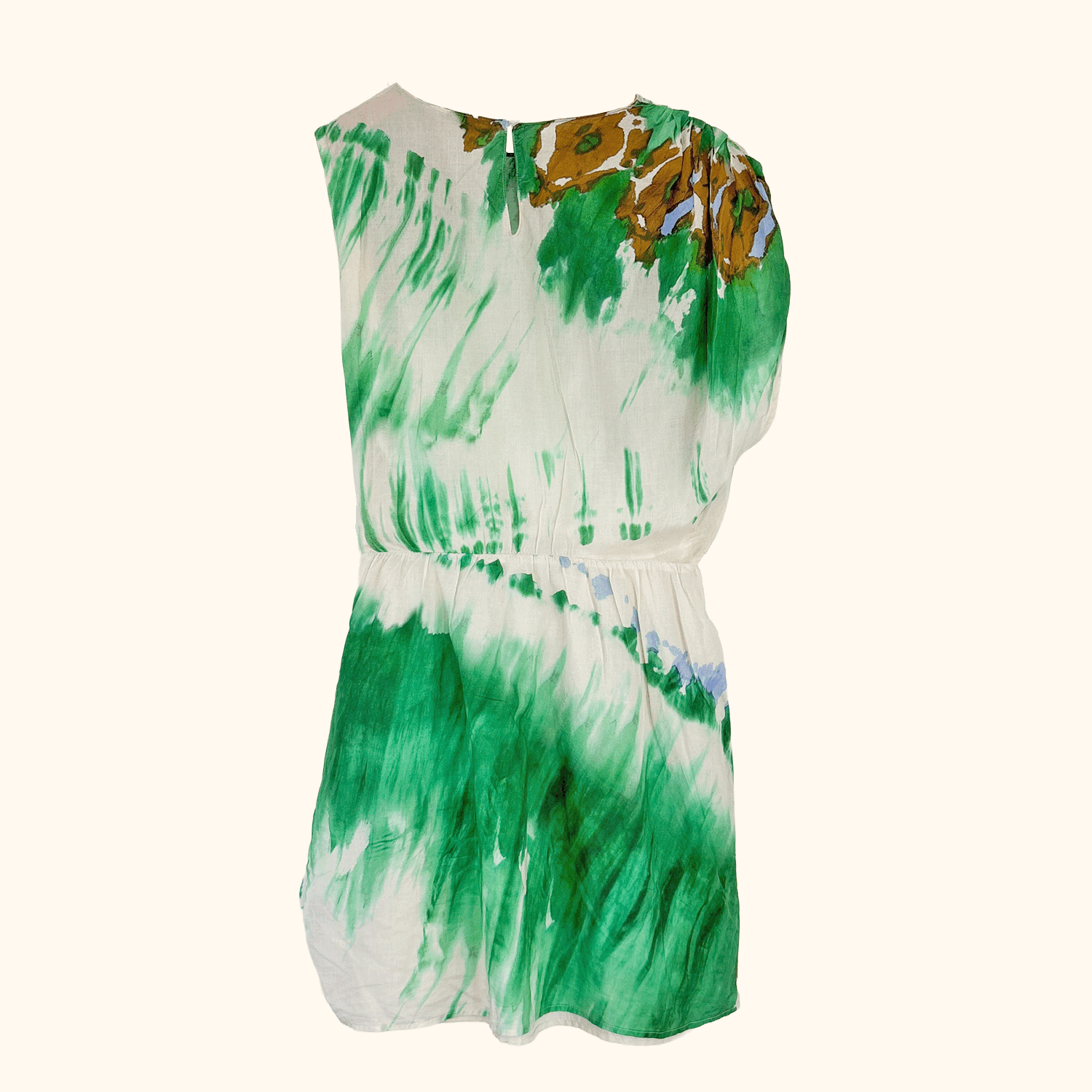 Zara Green Asymmetric Mini Dress - Size Medium