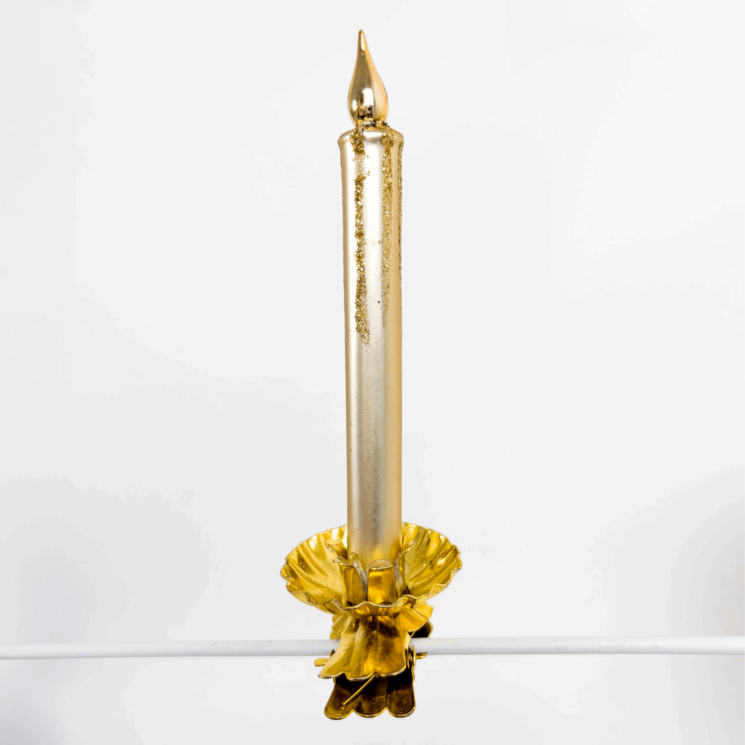 Red and Gold Clip on Candle Tree Decorations Set of 5 Sunshine Thrift