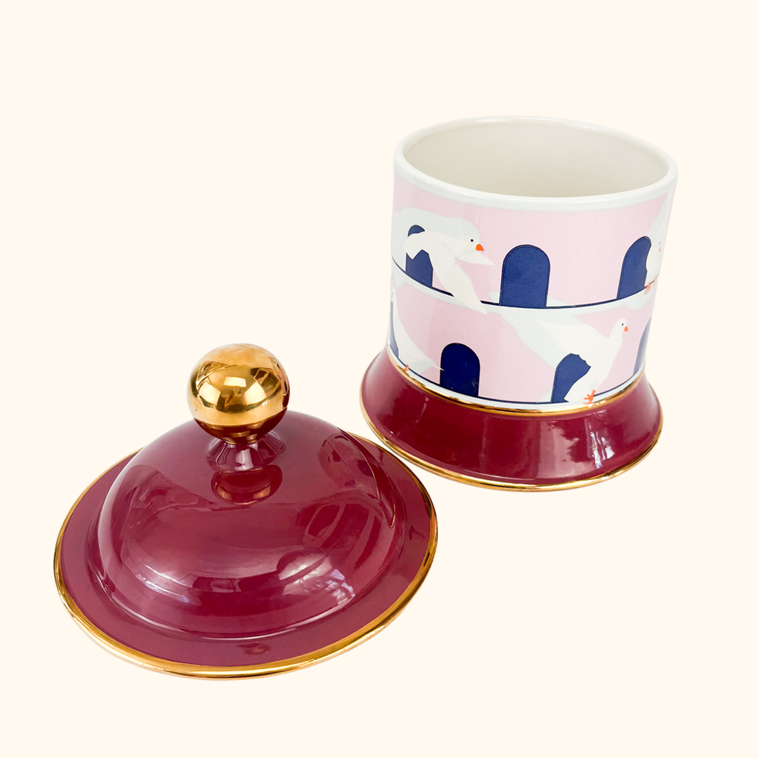 Carlton Ware Lustre Dovecote Vintage Storage Jar Carlton Ware