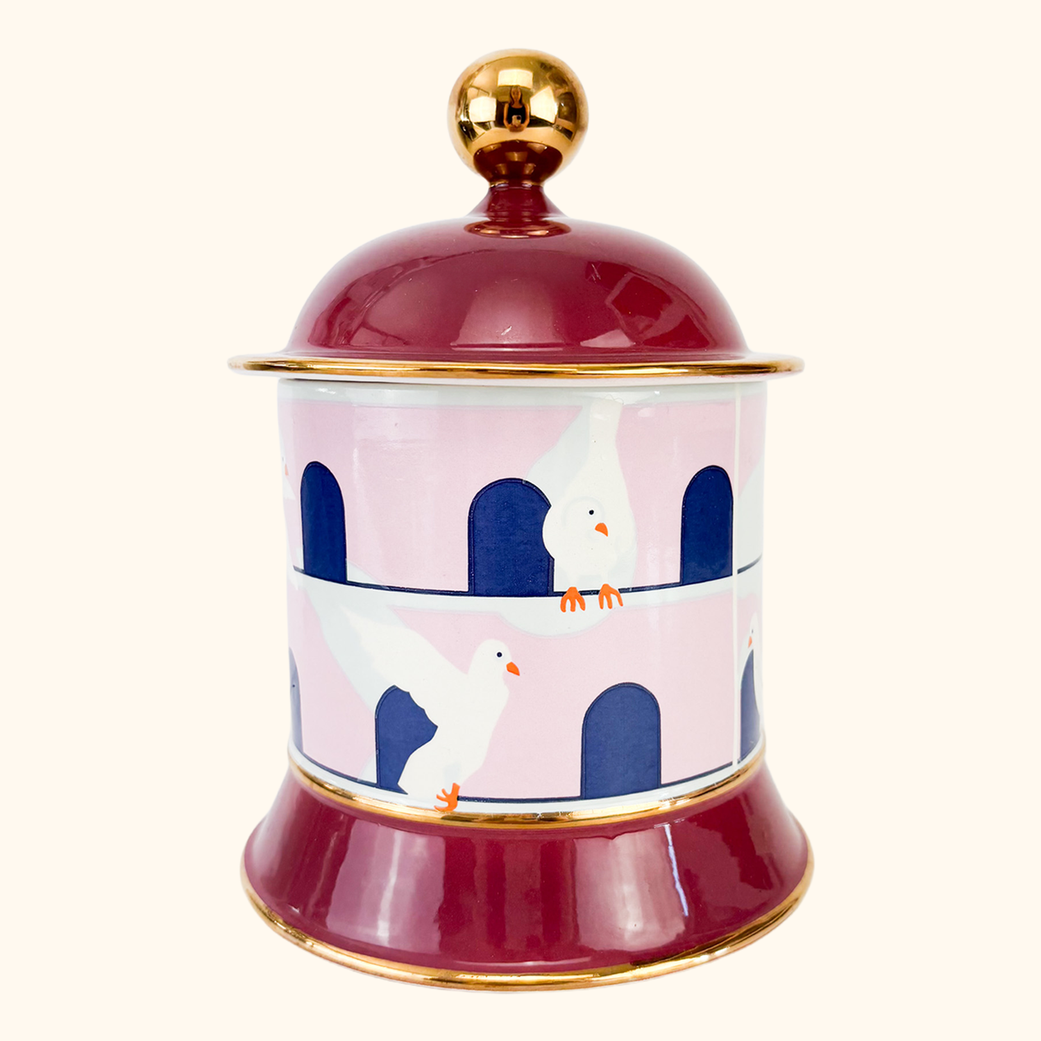 Carlton Ware Lustre Dovecote Vintage Storage Jar Carlton Ware