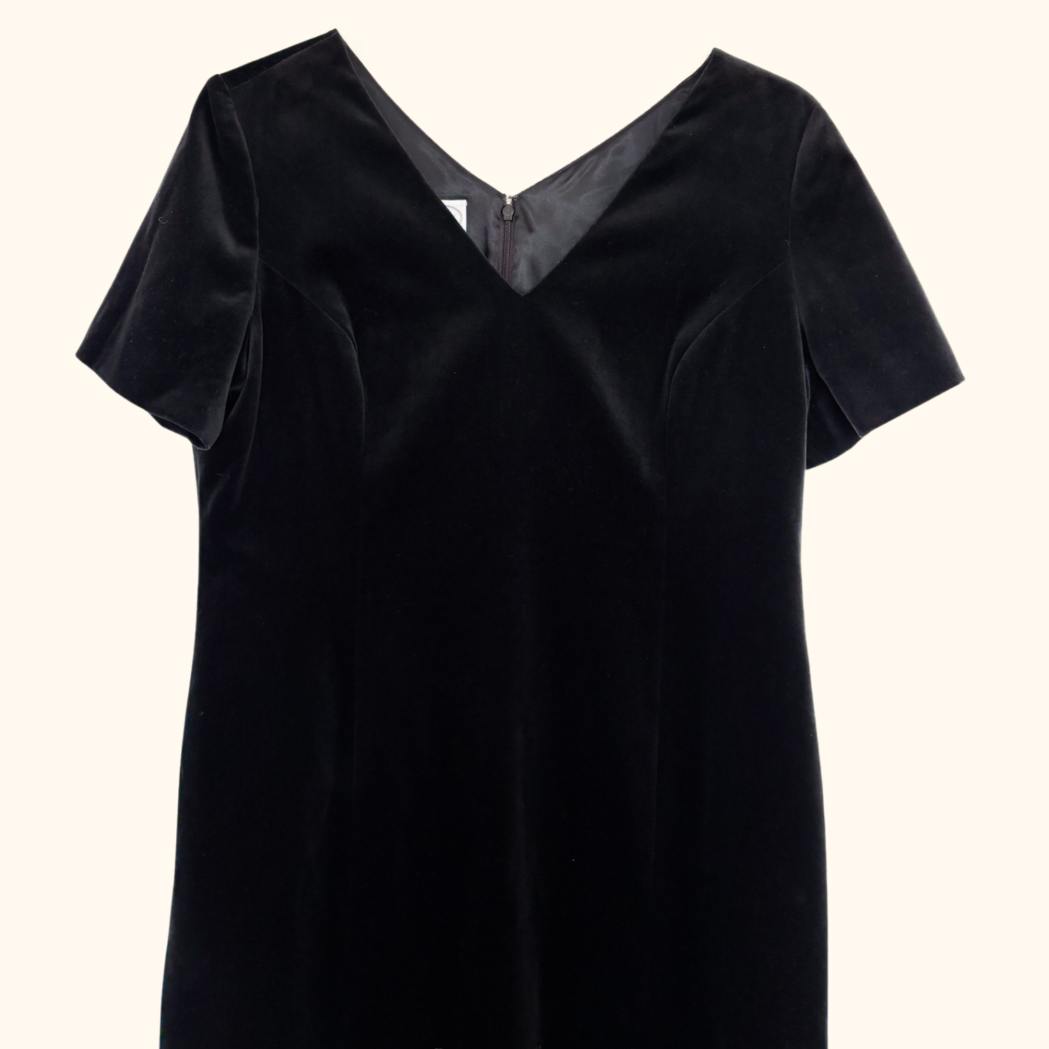 Laura Ashley Black Velvet Embroidered Short Dress - Size 18 Laura Ashley