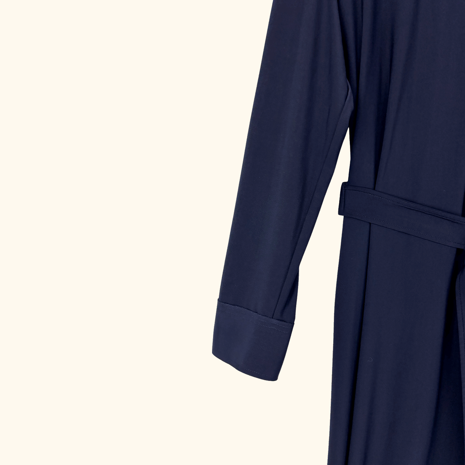 Whistles Navy Blue Tailored Jersey Jumpsuit Cropped Leg - Size 16 Whistles