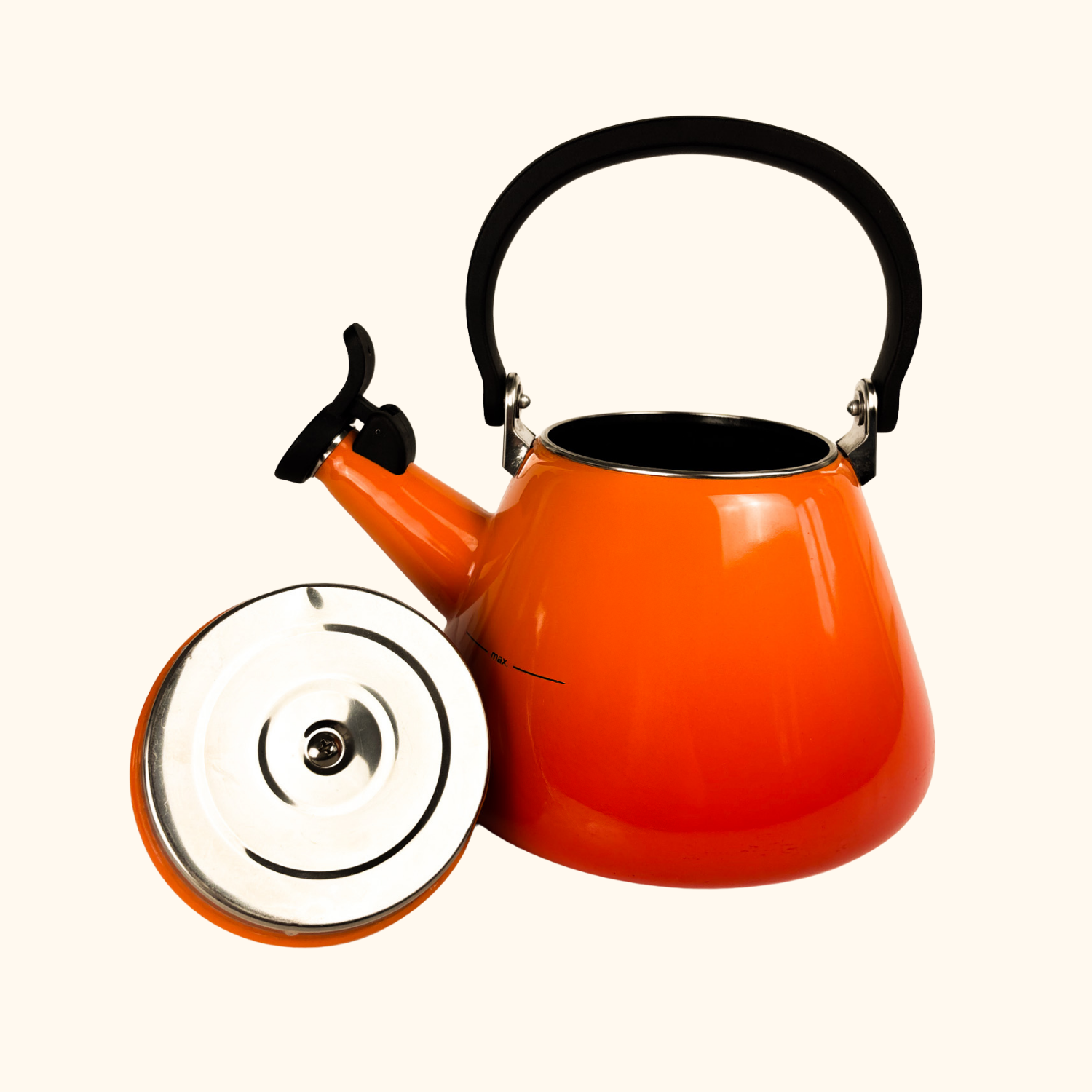 Le Creuset Volcanic Orange Kone Kettle 1.6L Le Creuset