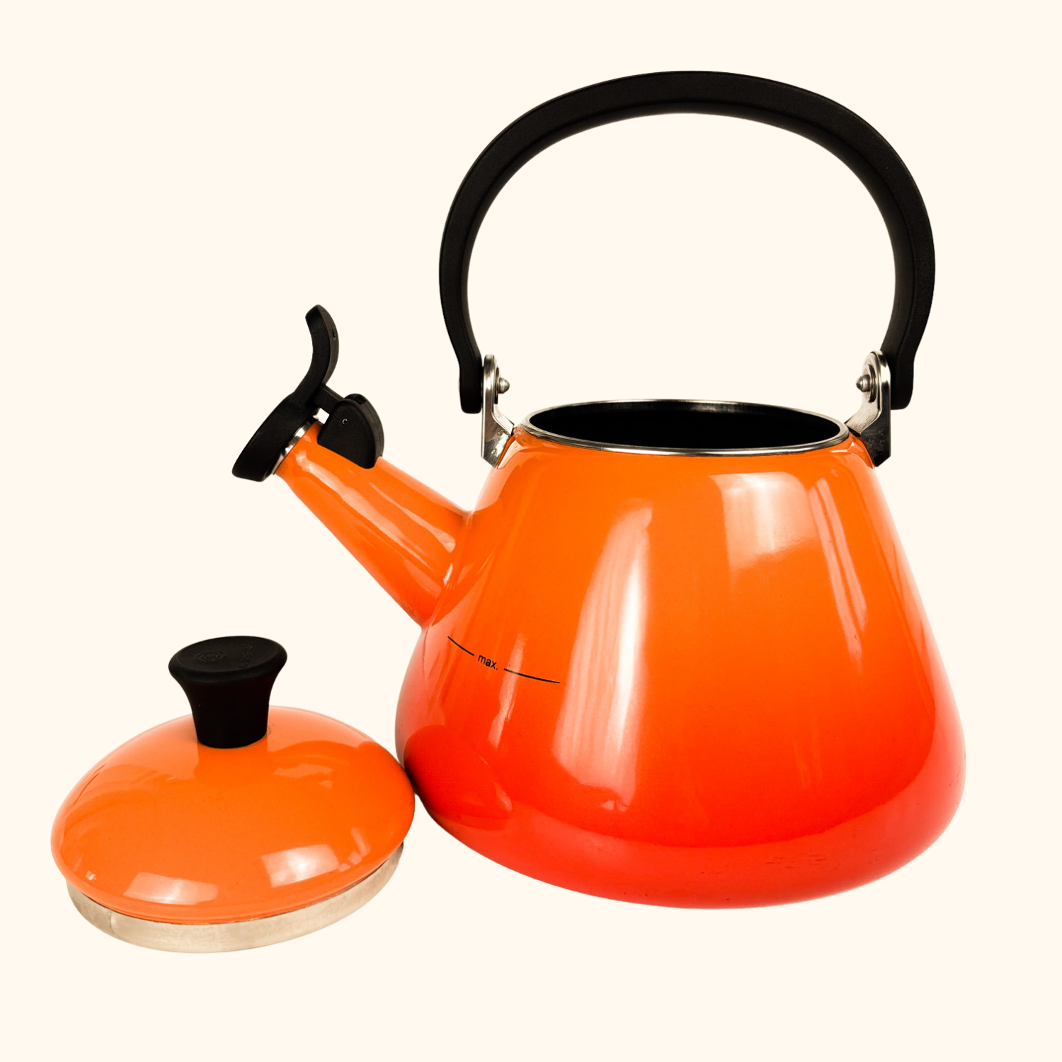 Le Creuset Volcanic Orange Kone Kettle 1.6L Le Creuset