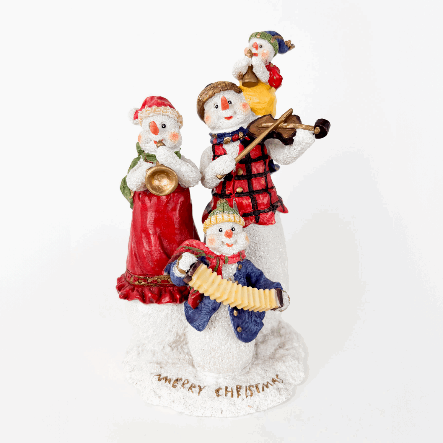 Resin Snowman Christmas Ornaments Set of 2 Sunshine Thrift