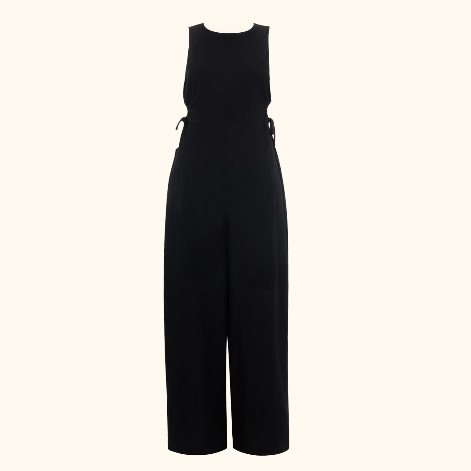 Whistles Black Cut Out Sleeveless Jumpsuit - Size 16 Whistles