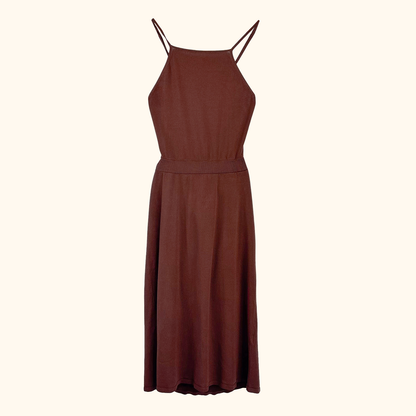 &amp; Other Stories Brown Cut Out Knitted Midi Dress - Size Large