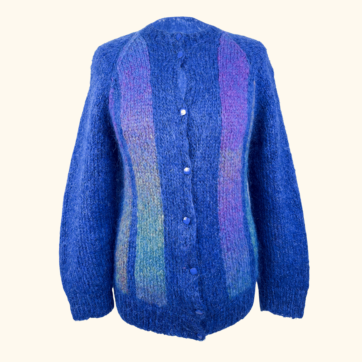 Rokit Vintage Electric Blue Cardigan - Size Small Rokit