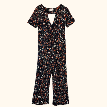 Anthropologie Porridge Floral Wide Leg Jumpsuit - Size Small