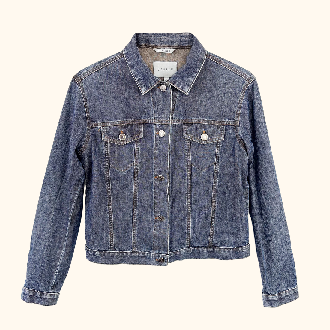 Jigsaw 90s Style Denim Wash Jacket - Size 10
