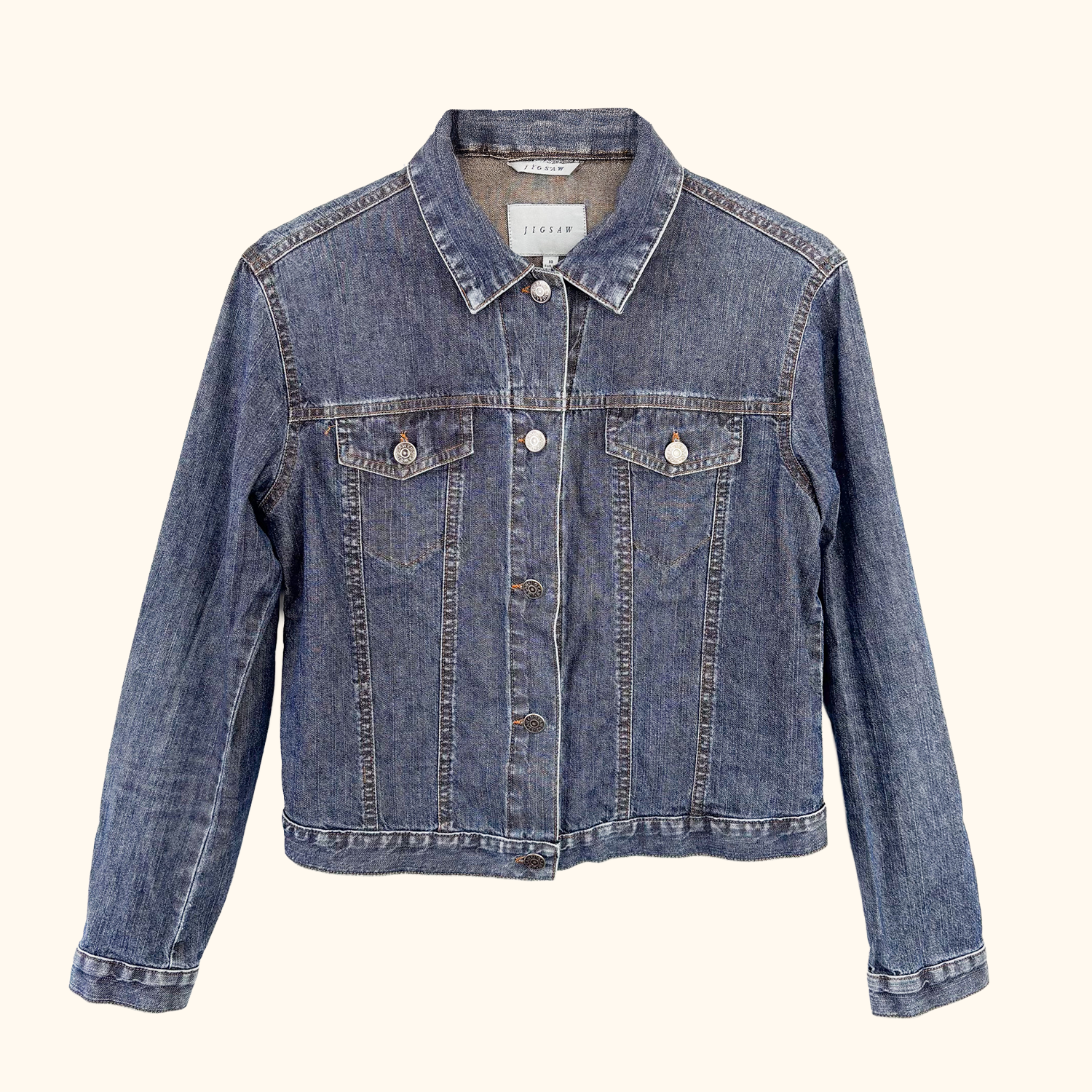 Jigsaw 90s Style Denim Wash Jacket - Size 10