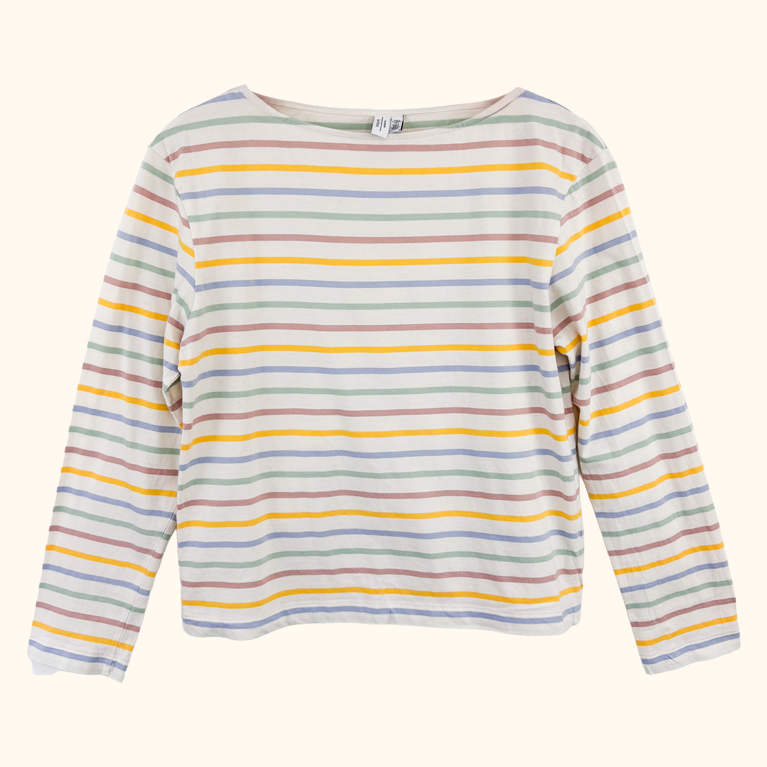 &amp; Other Stories Pastel Stripe Long Sleeve Top - Size Small