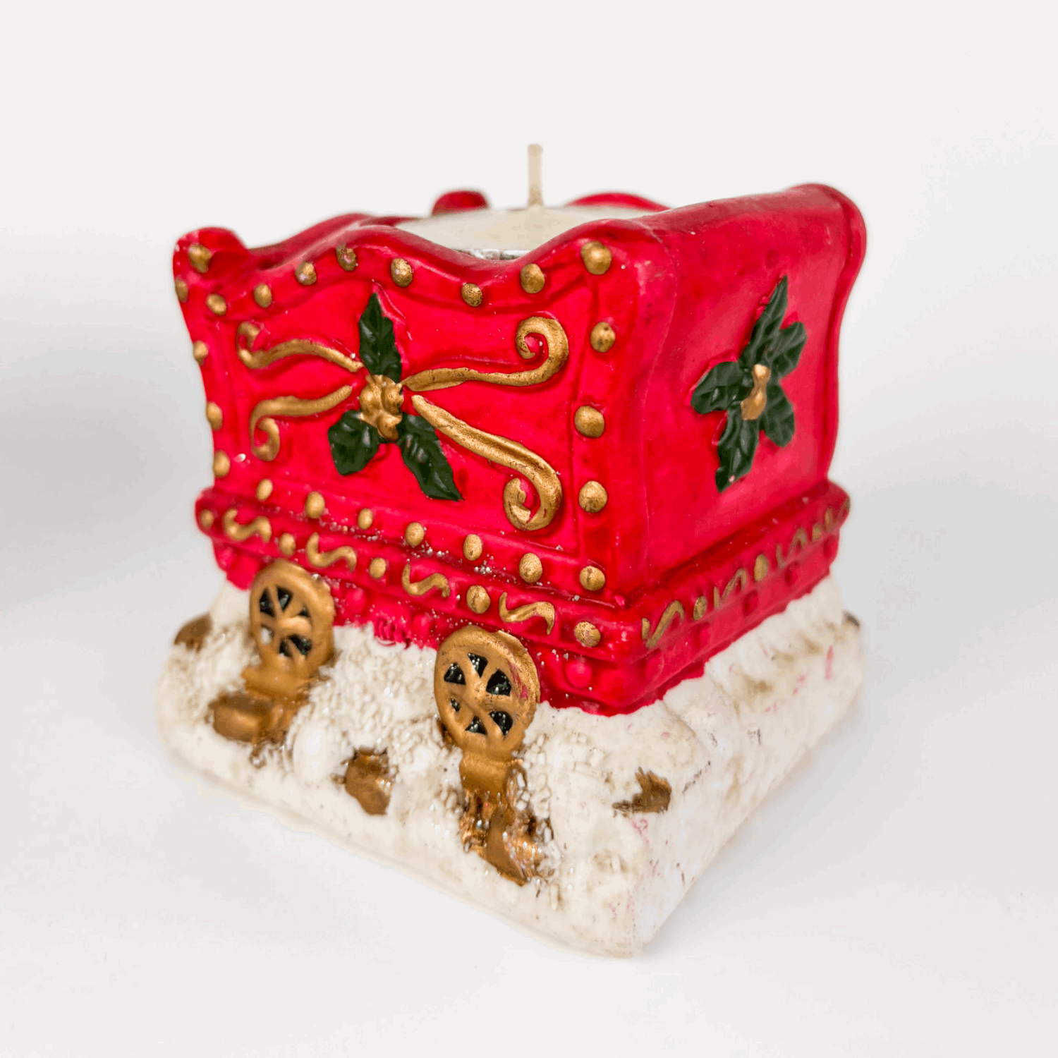 Vintage Ceramic Christmas Train Tea Light Holder 4 Piece Sunshine Thrift