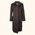 M&S Chocolate Brown Brushed Wool Blend Long Coat - Size 12 M&S