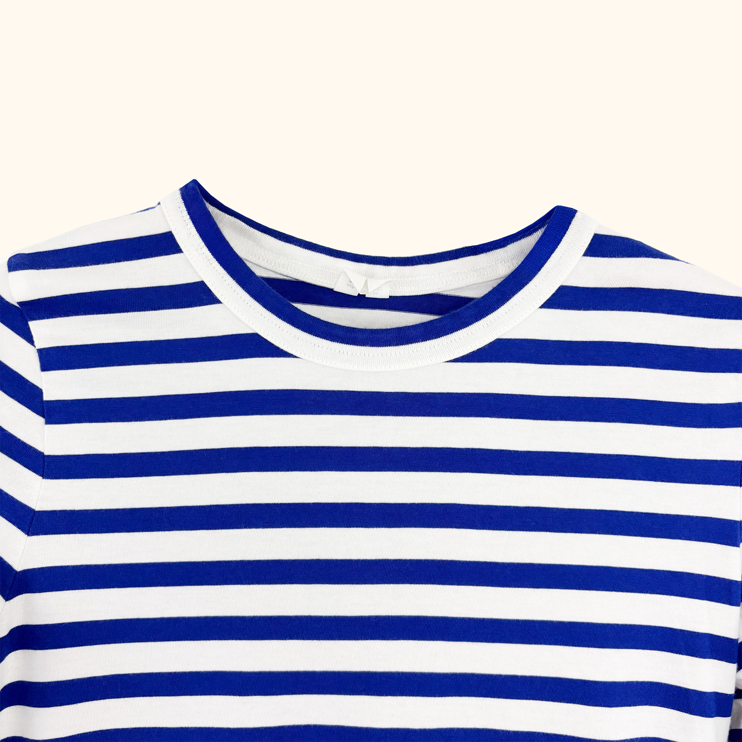 Arket Blue Stripe Cotton Long Sleeve Top - Size XS