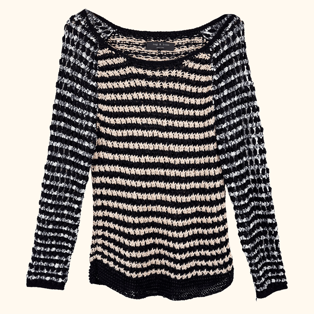 Rag &amp; Bone Open Weave Slouch Jumper - Size Medium