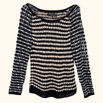 Rag &amp; Bone Open Weave Slouch Jumper - Size Medium