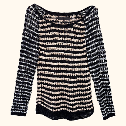 Rag &amp; Bone Open Weave Slouch Jumper - Size Medium