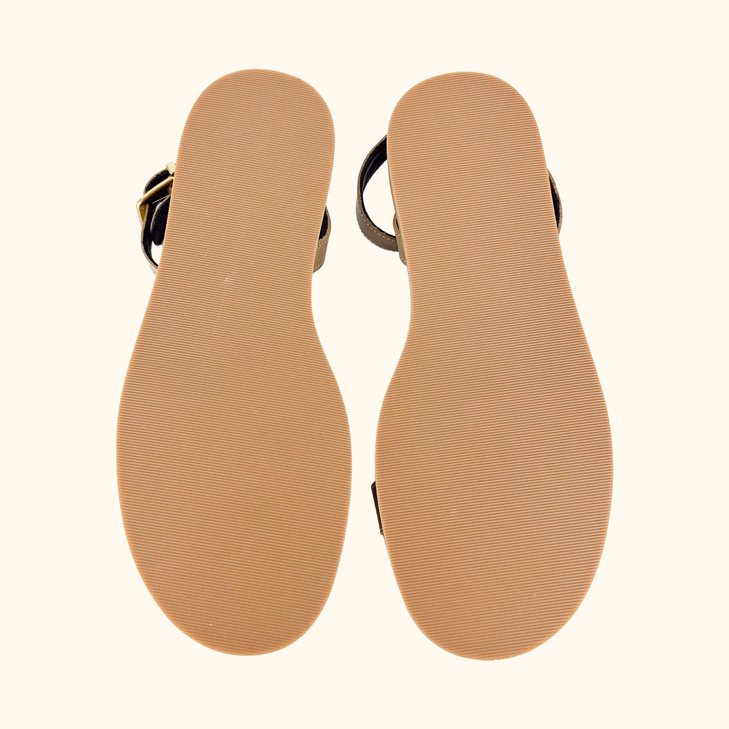 Reiss Gabi Tan Leather Plait Sandals - Size 5