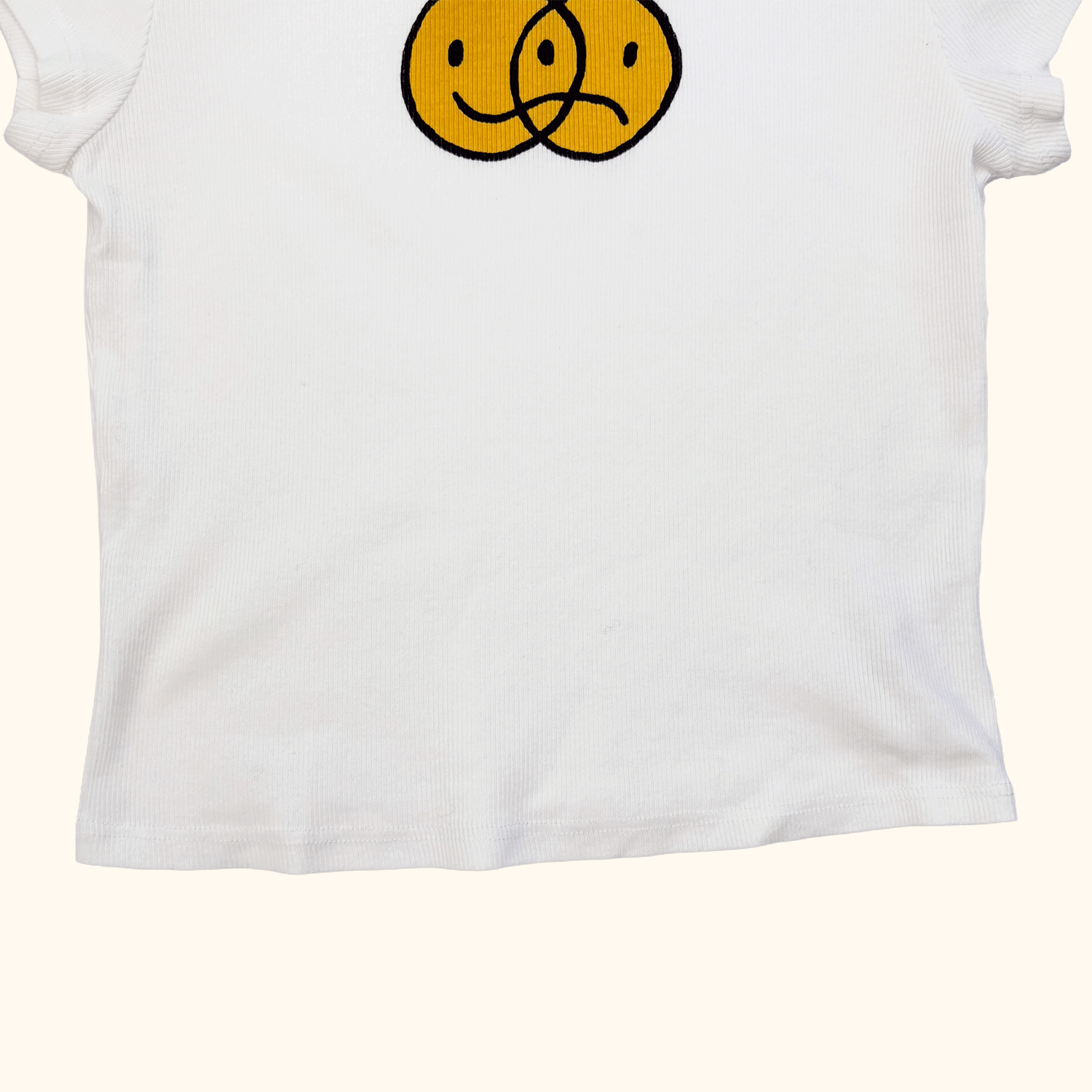 Reformation Mixed Emotions White Baby Tee - Size Medium