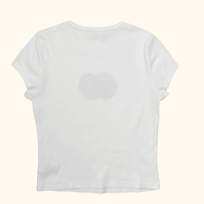 Reformation Mixed Emotions White Baby Tee - Size Medium