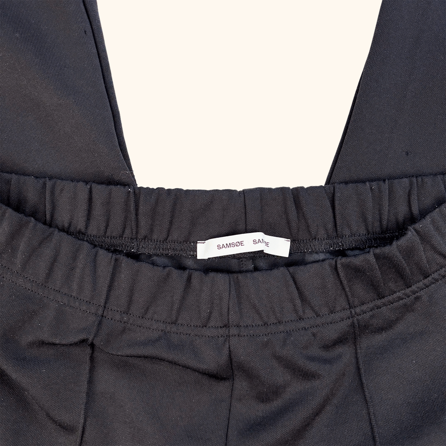 Samsoe Samsoe Elasticated Black Trousers - Size Small