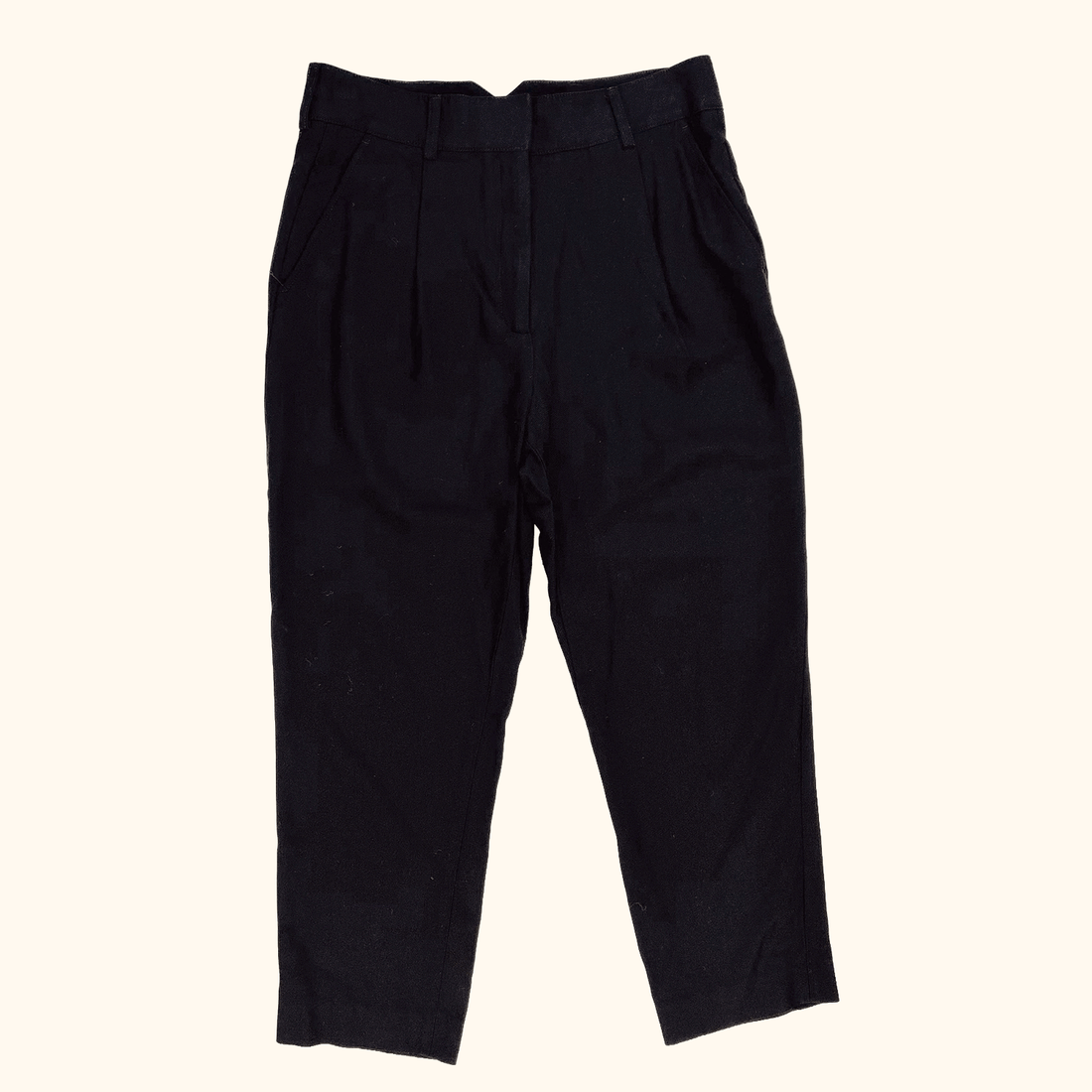 Tara Jarmon Wool Blend Black Tailored Trousers - Size 10