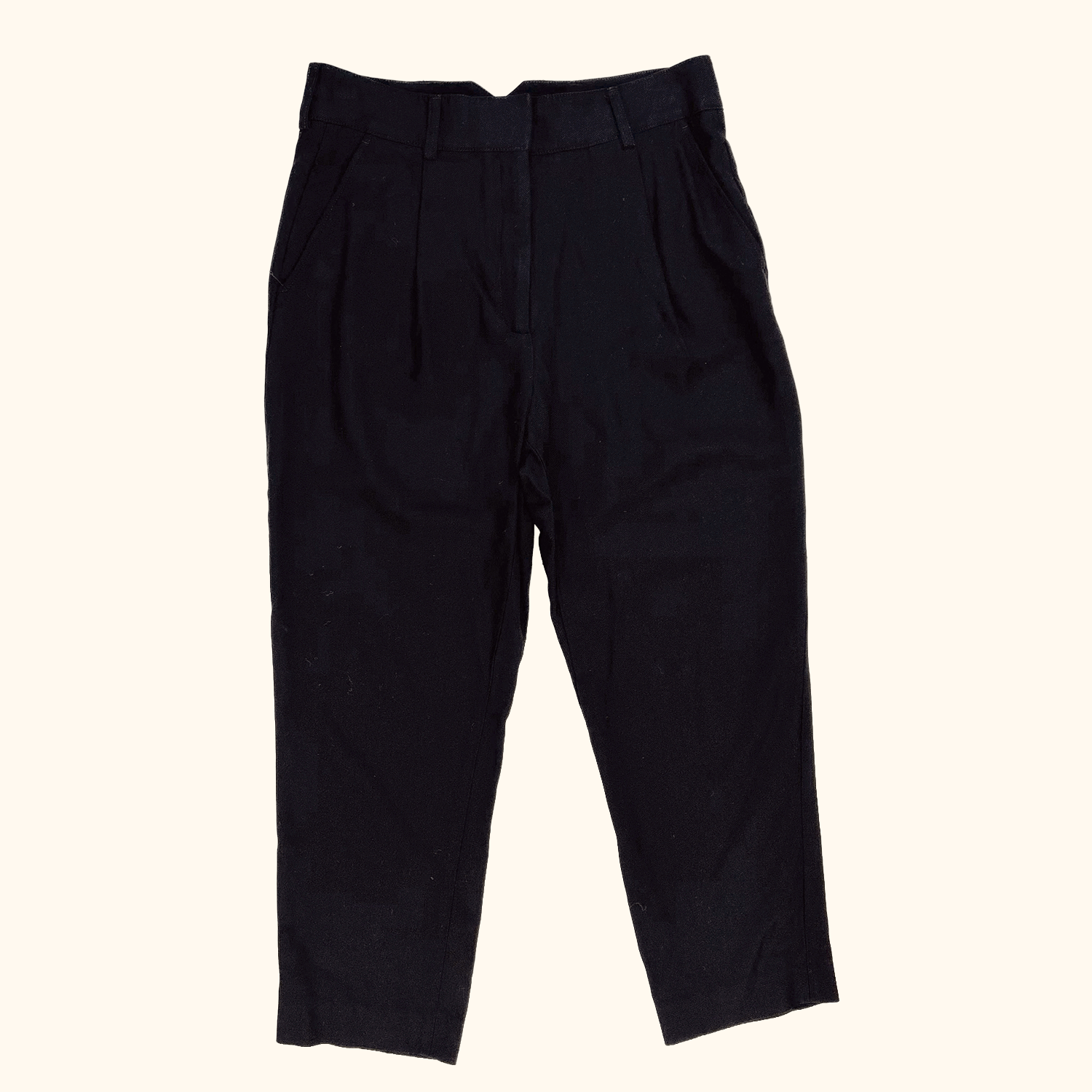Tara Jarmon Wool Blend Black Tailored Trousers - Size 10