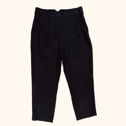 Tara Jarmon Wool Blend Black Tailored Trousers - Size 10