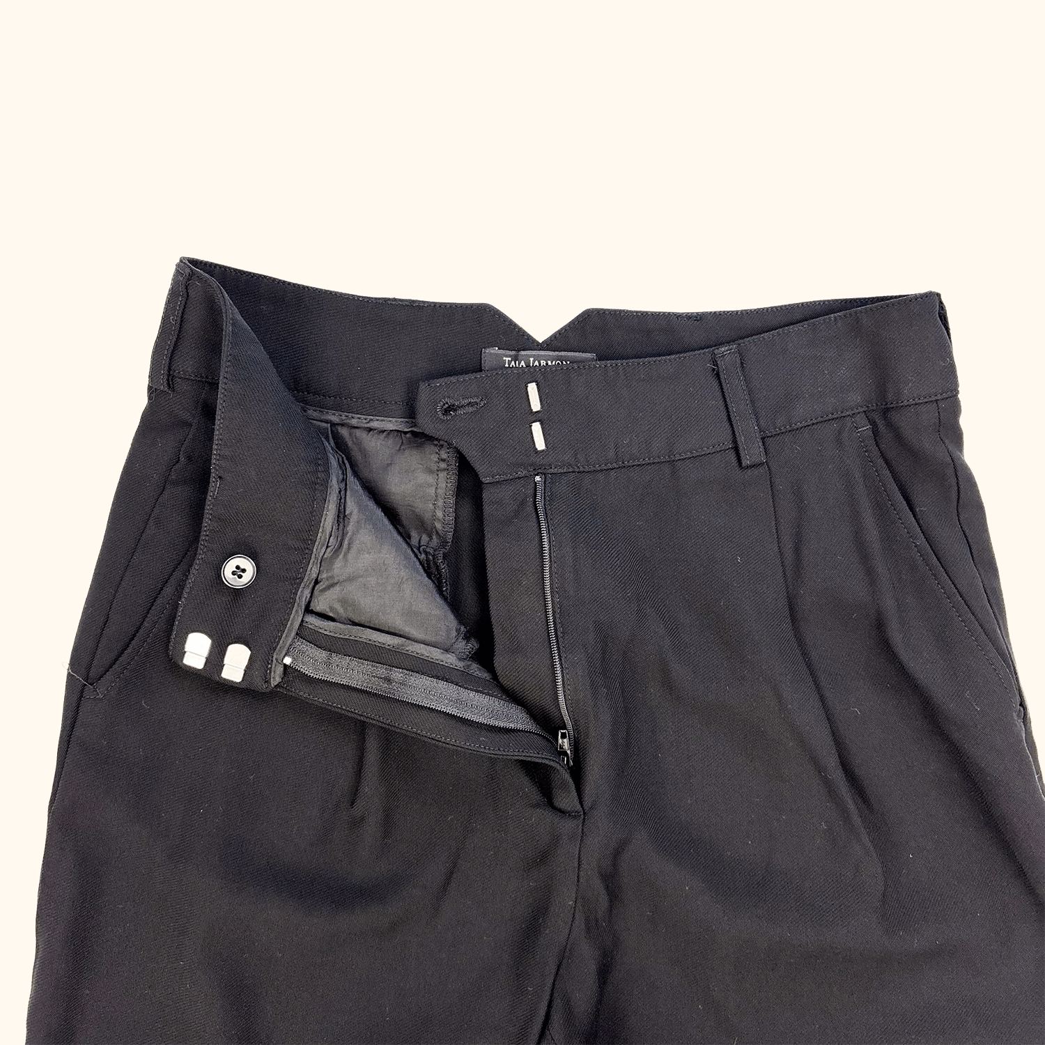 Tara Jarmon Wool Blend Black Tailored Trousers - Size 10