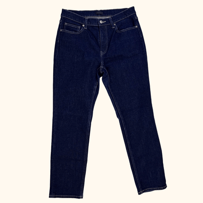 Uniqlo Dark Denim Slim Fit Straight Ankle Jeans - Size 27inch