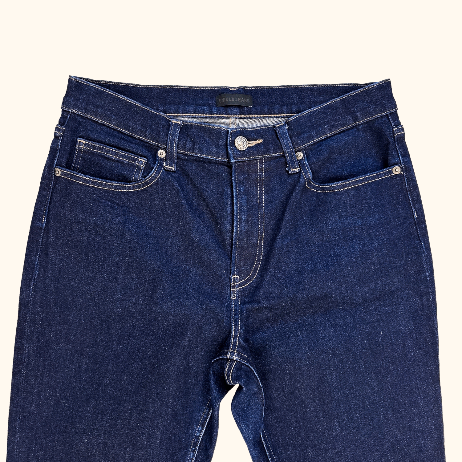Uniqlo Dark Denim Slim Fit Straight Ankle Jeans - Size 27inch