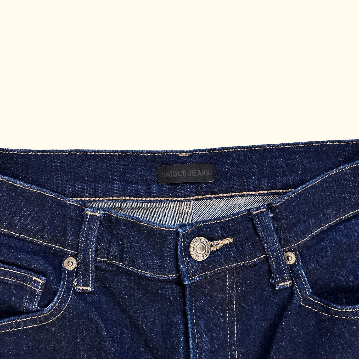Uniqlo Dark Denim Slim Fit Straight Ankle Jeans - Size 27inch