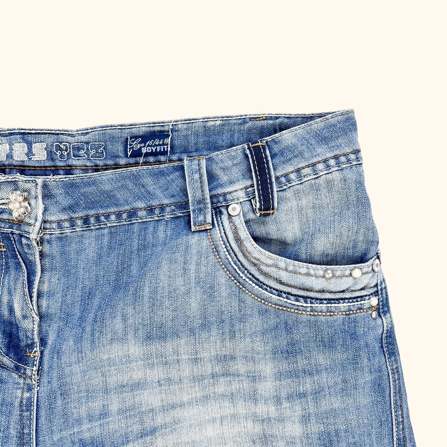 New Look Yes Yes Boyfriend Denim Shorts - Size 16