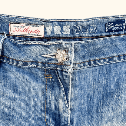New Look Yes Yes Boyfriend Denim Shorts - Size 16