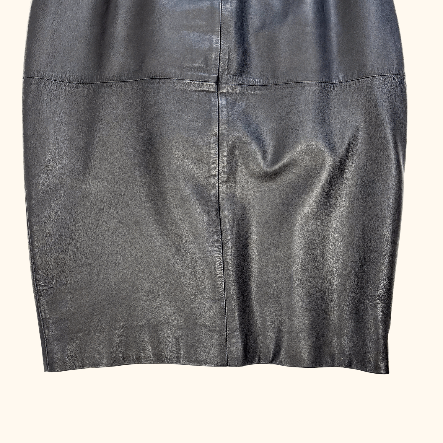 Whistles Black Leather Pencil Skirt - Size 6