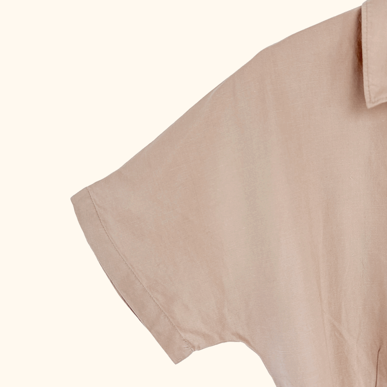Uniqlo Beige Linen Blend Playsuit - Size Small