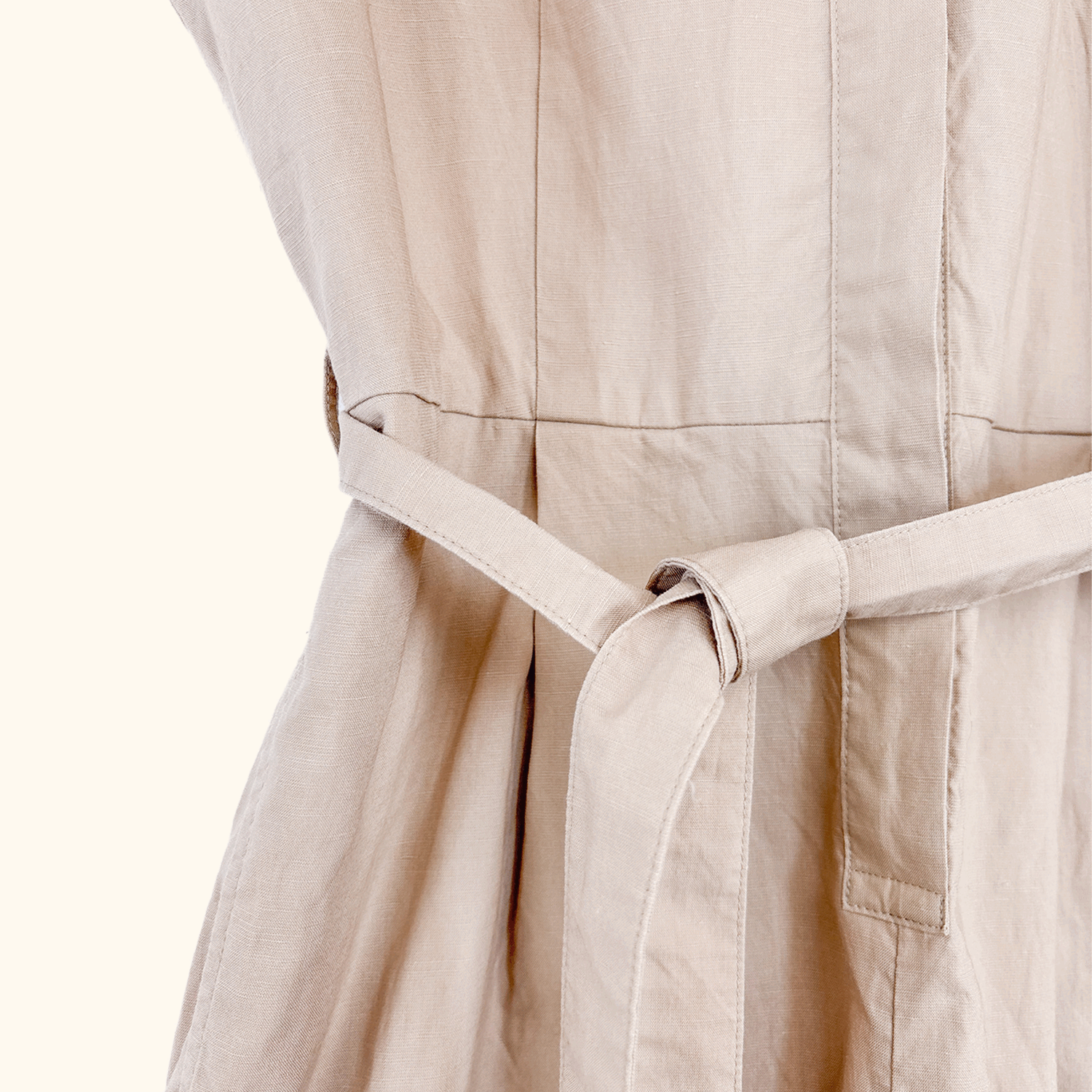 Uniqlo Beige Linen Blend Playsuit - Size Small