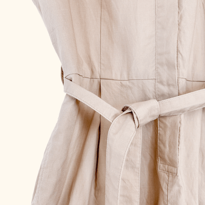 Uniqlo Beige Linen Blend Playsuit - Size Small