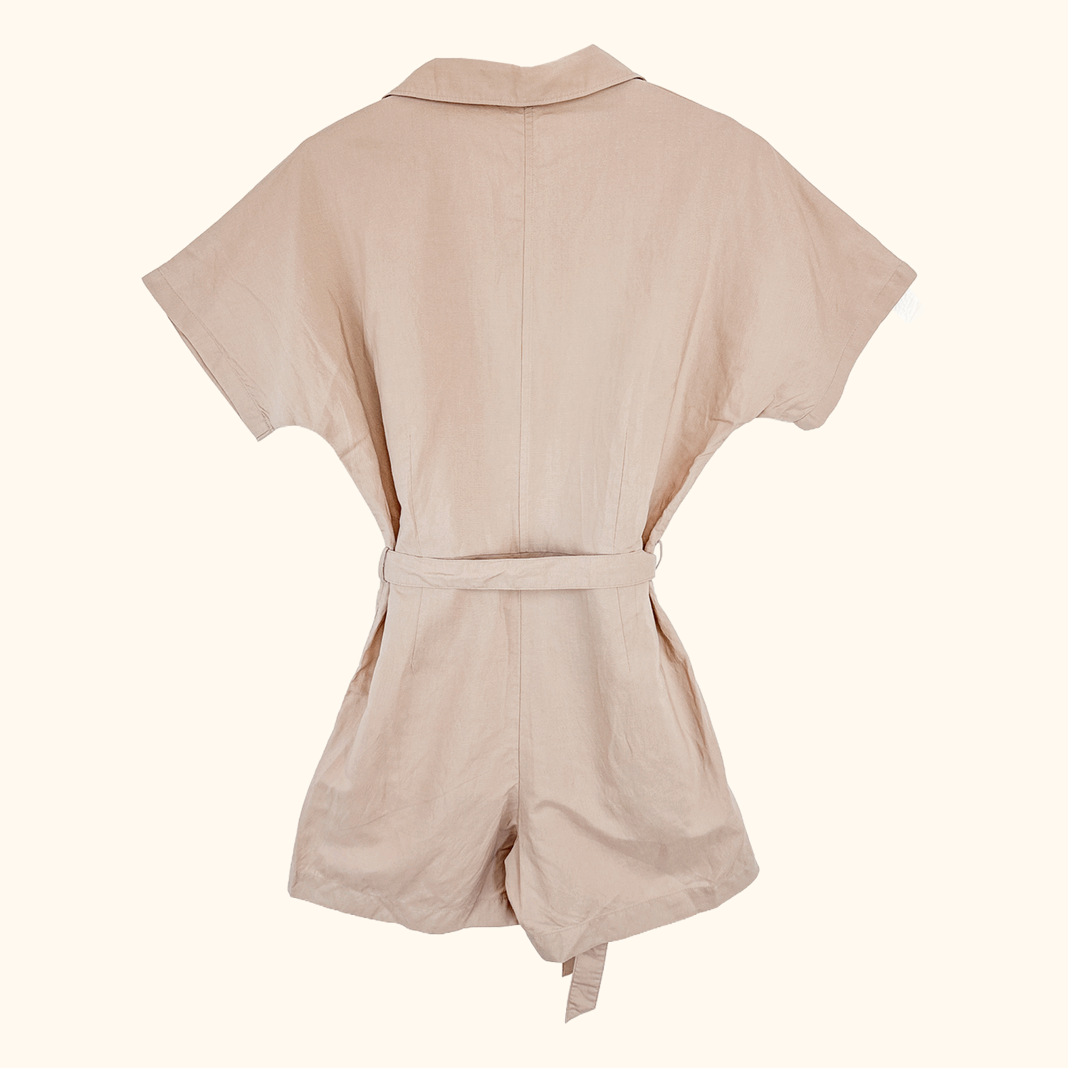 Uniqlo Beige Linen Blend Playsuit - Size Small
