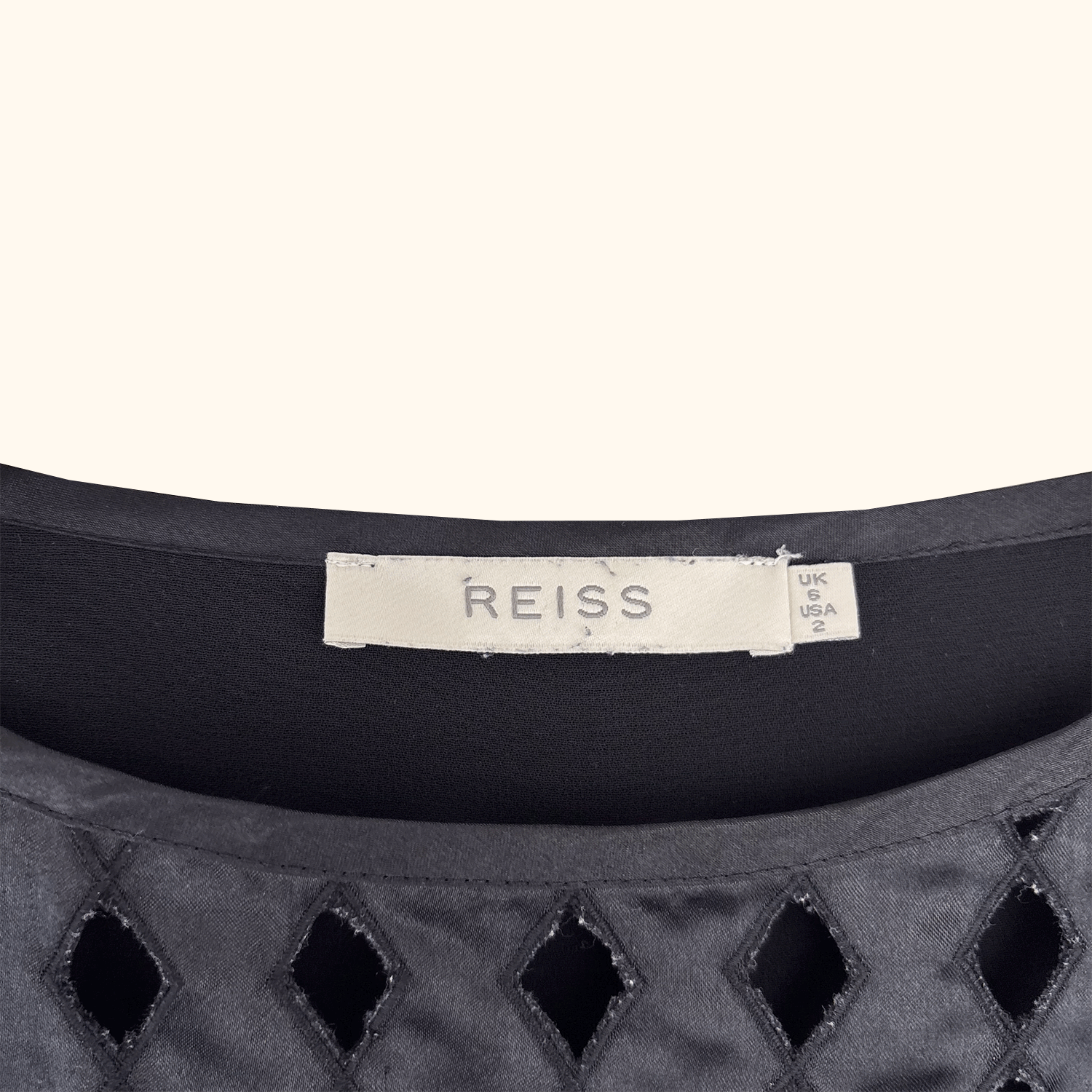 Reiss Black Silk Long Sleeve Dress - Size 6