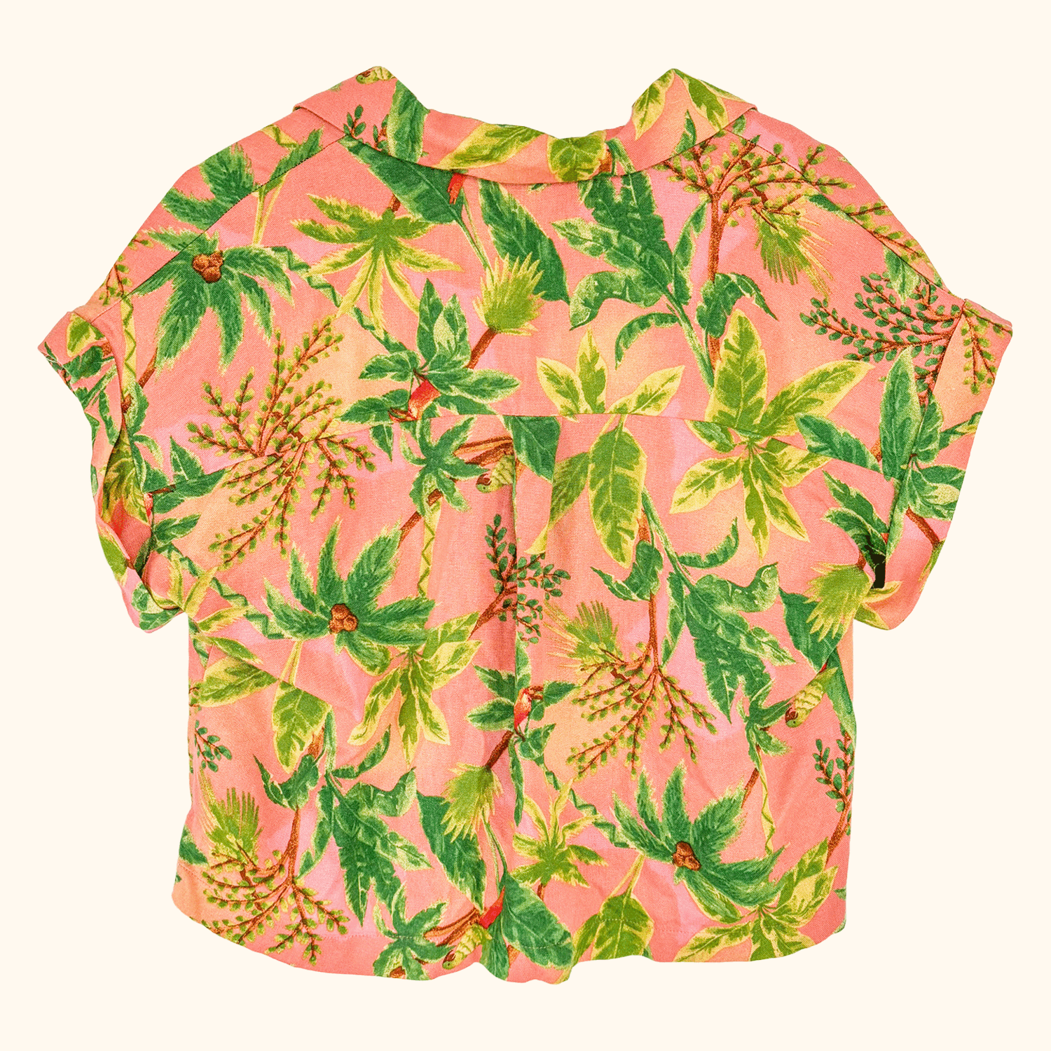 Monteau Los Angeles Linen Blend Hawaiian Shirt - Size Large