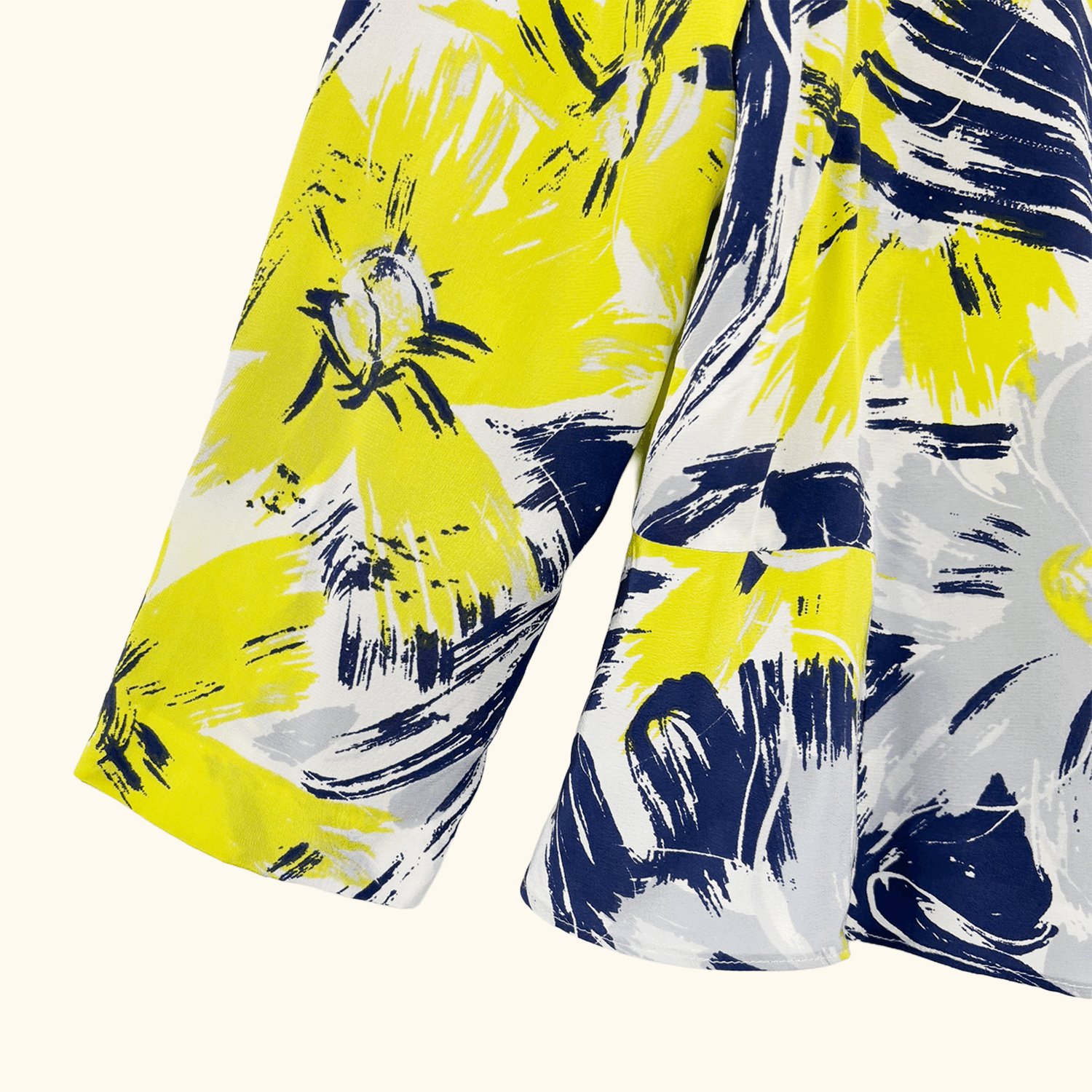 Whistles Abstract Floral Silk Blouse - Size 8