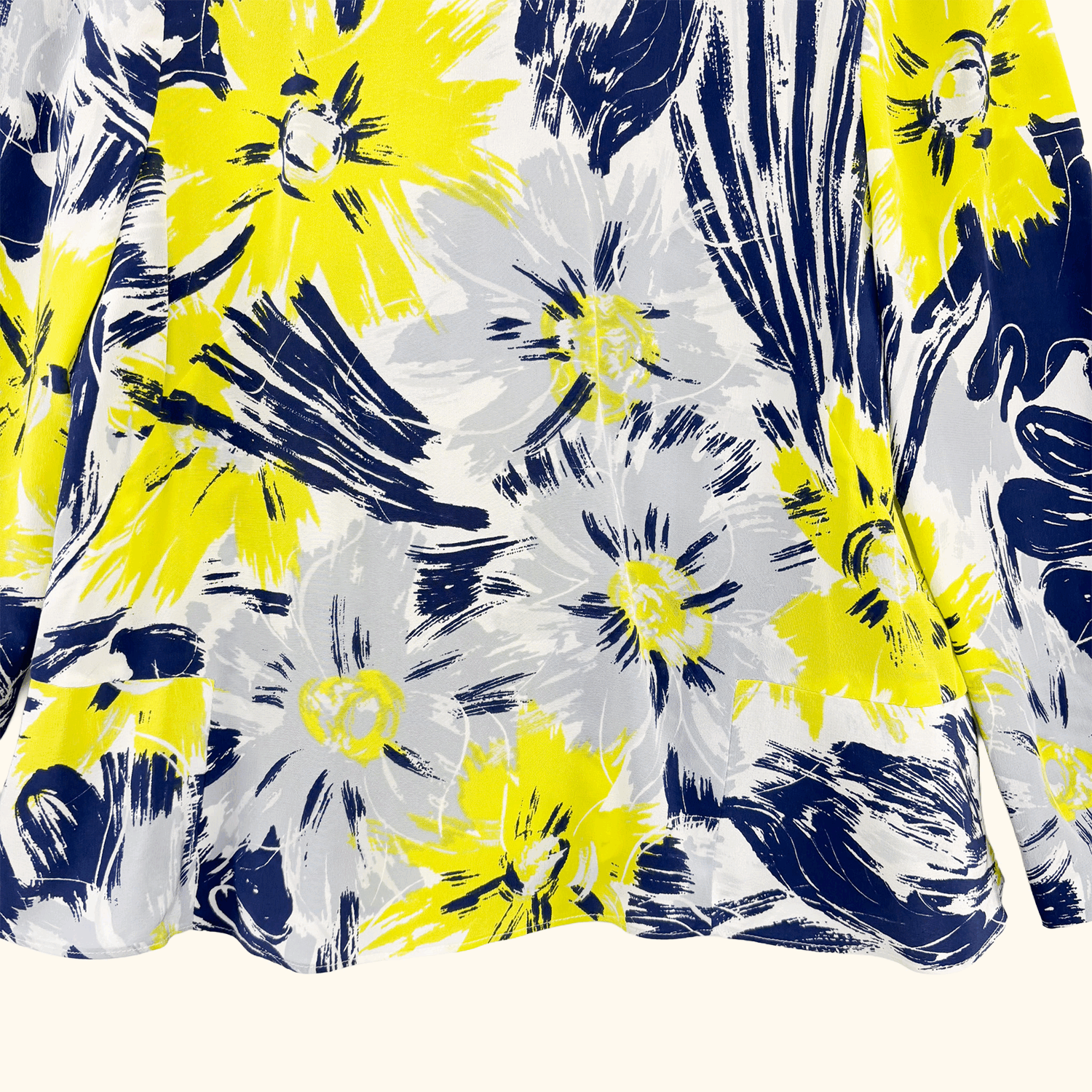 Whistles Abstract Floral Silk Blouse - Size 8